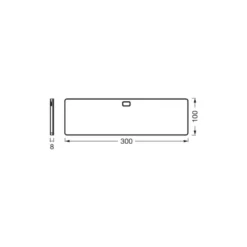 Ledvance LED Allmänbruksarmatur Undercabinet Panel Trimlös Vit 5W 220lm - 830 Varm Vit | 30cm - Fjärrkontroll
