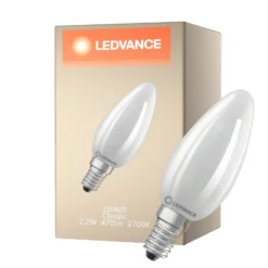 Ledvance LED Classic E14 Kronljus Filament Matt 2.2W 470lm - 827 Extra Varm Vit | Ersättare 40W