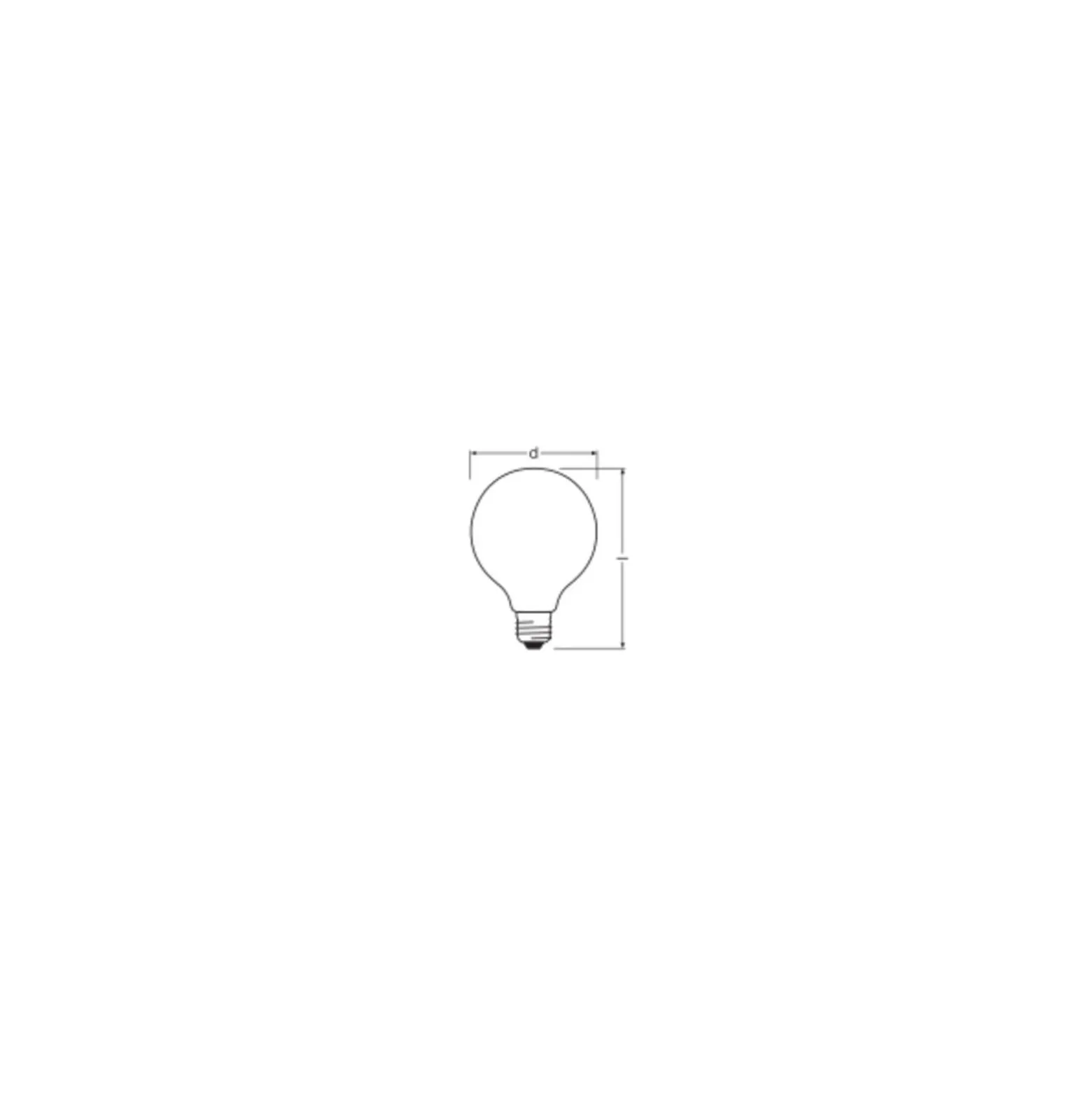 Ledvance LED Classic Globe E27 Matt 7.2W 1521lm - 865 Dagsljus | Ersättare 100W