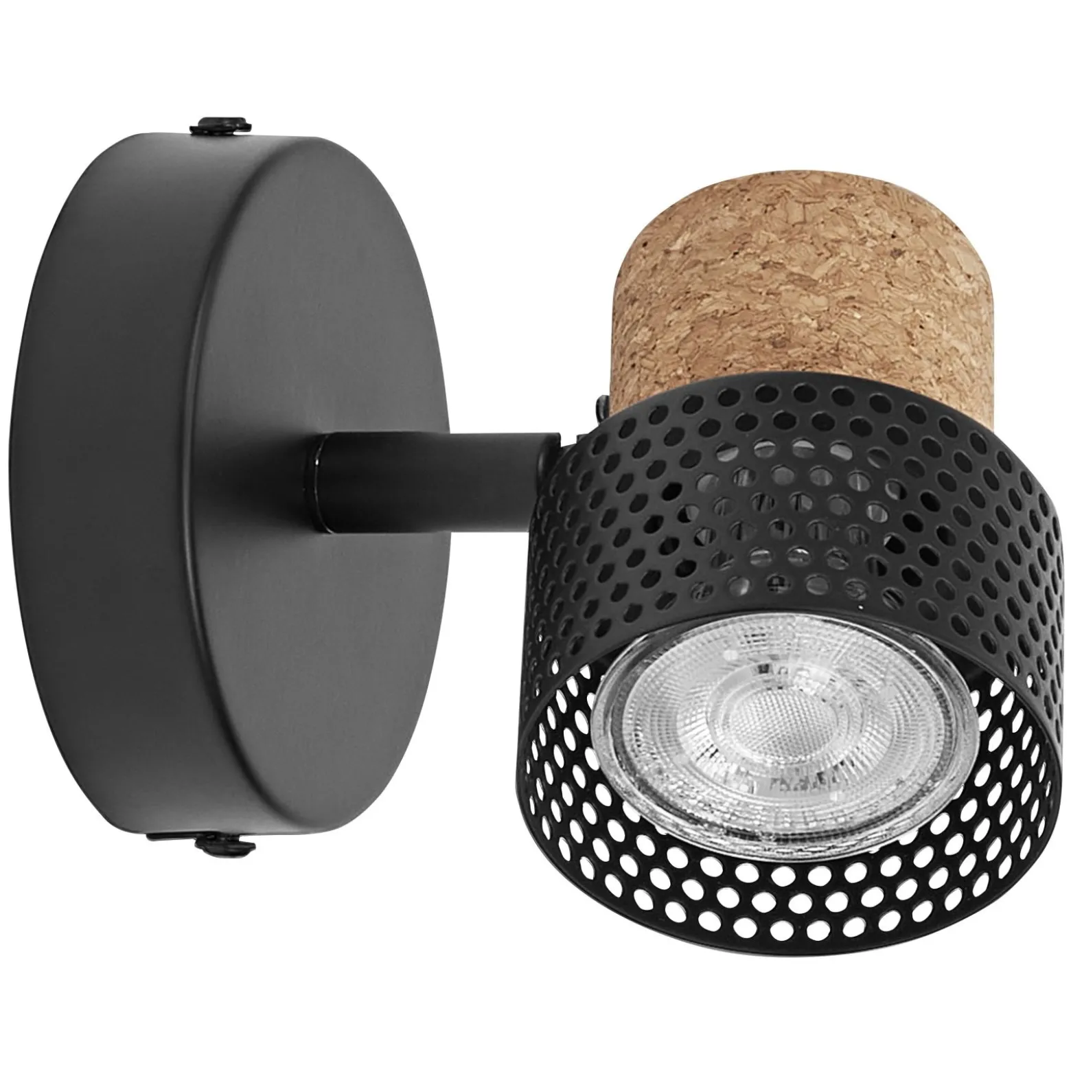 Ledvance LED Decor Spot Cork Stål Svart 3W 230lm - 827 Extra Varm Vit | Dimbar