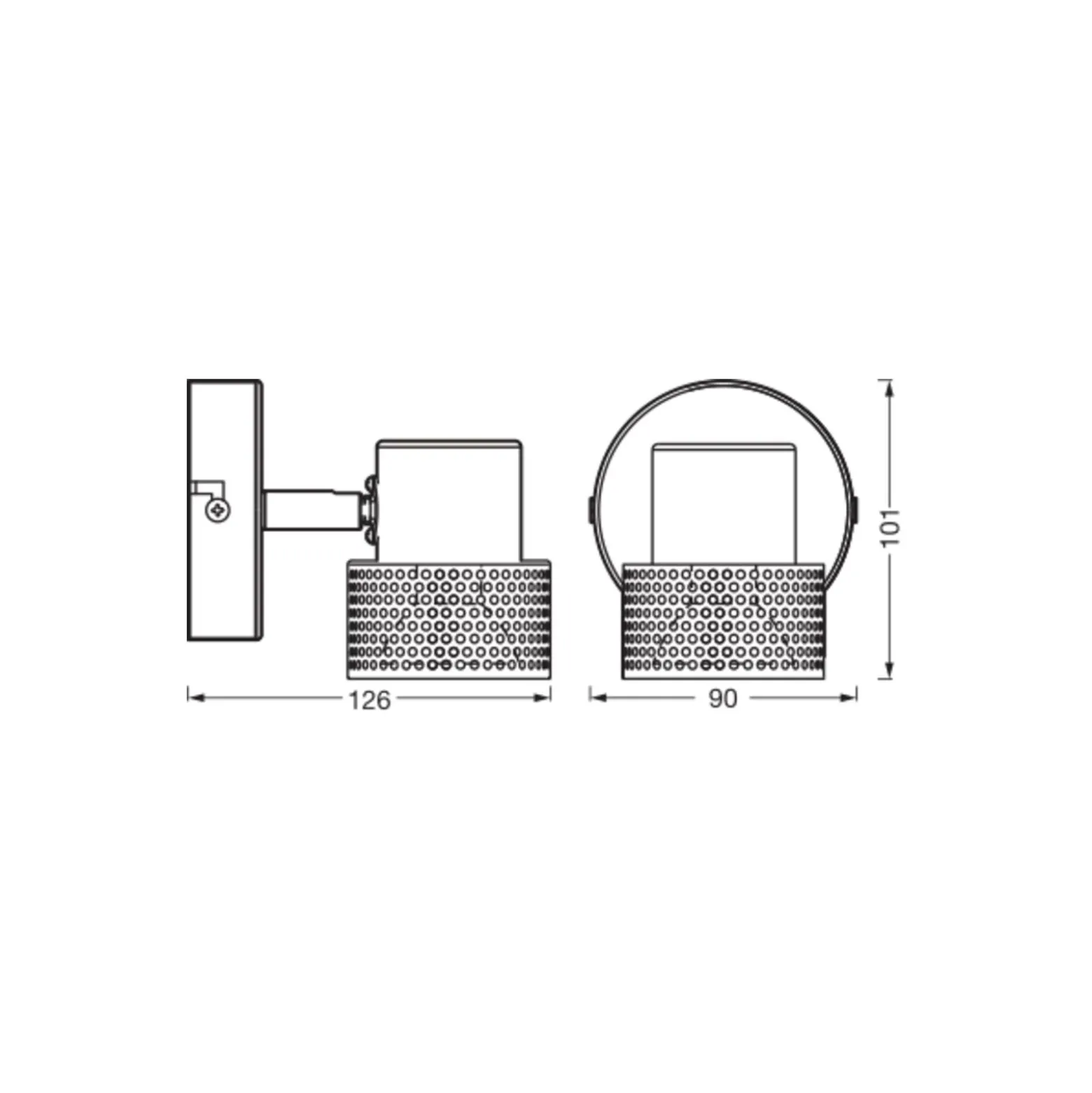 Ledvance LED Decor Spot Cork Stål Svart 3W 230lm - 827 Extra Varm Vit | Dimbar