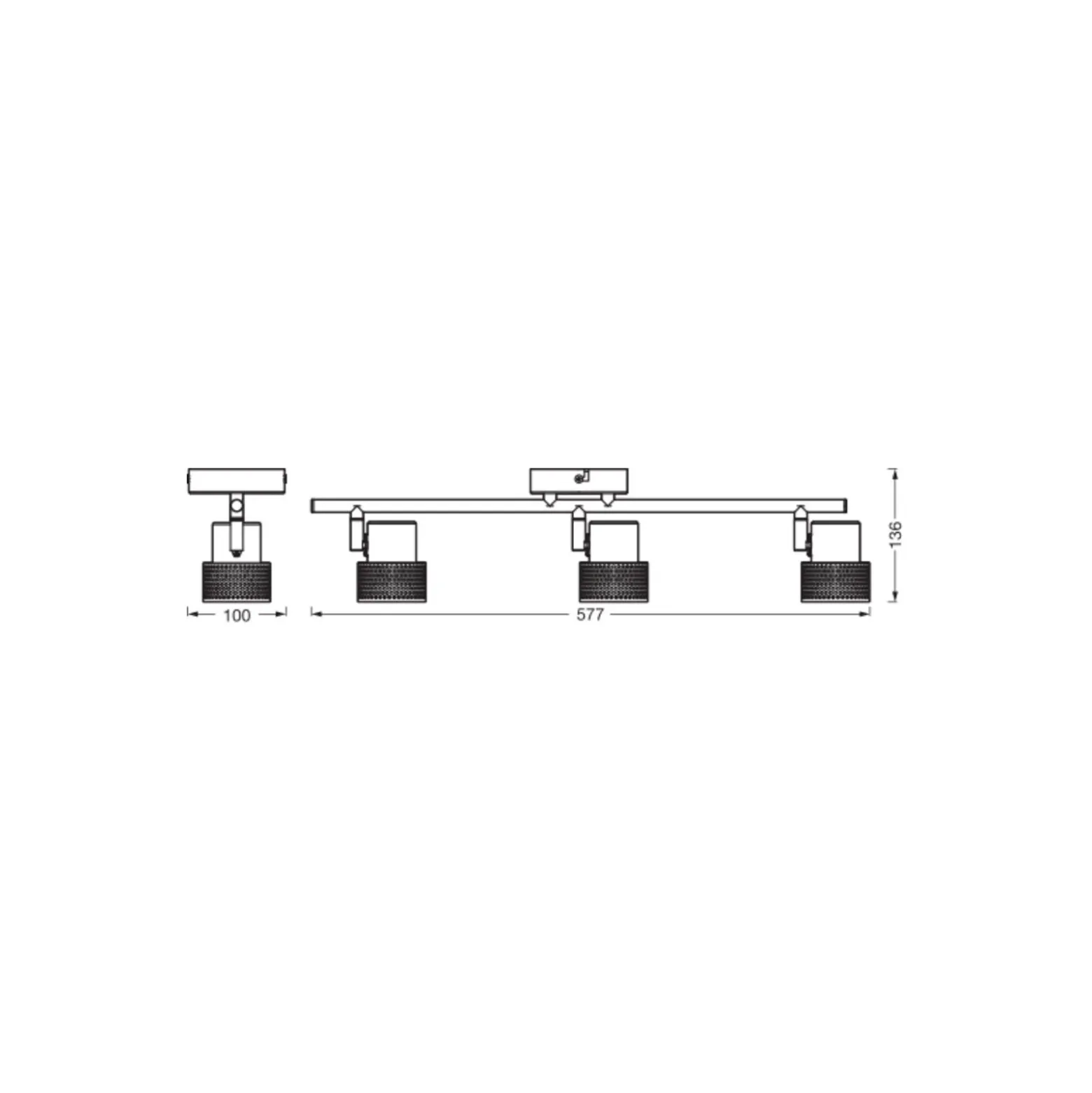 Ledvance LED Decor Spot Cork Stål Svart 10W 690lm - 827 Extra Varm Vit | Dimbar