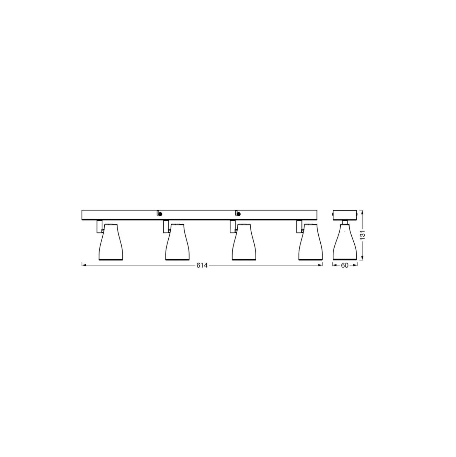 Ledvance LED Decor Spot Plast Svart 17W 840lm - 827 Extra Varm Vit | Dimbar