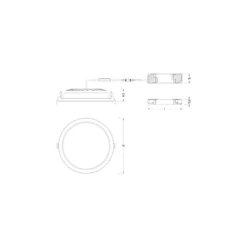 Ledvance LED Downlight Comfort Opal Aluminium Vit 42W 5000lm 180D - 930-940 CCT | 265mm - Utskärning 250mm - IP44 - Bästa Färgåtergivning - Zigbee Dimbar