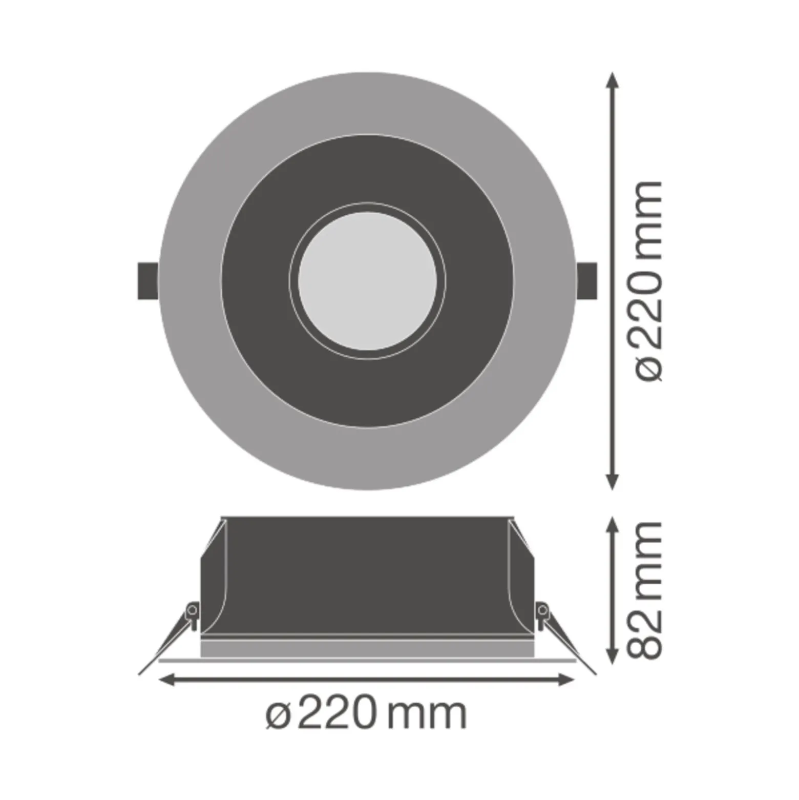 Ledvance LED Downlight Performance DN195 21W 2520lm 65D - 840 Kallvit | 220mm - IP54