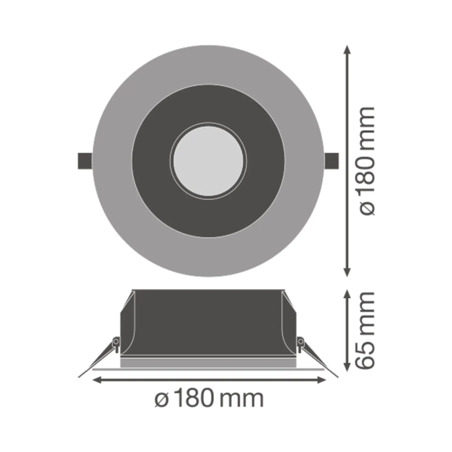 Ledvance LED Downlight Performance DN155 14W 1500lm 65D - 830 Varm Vit | 180mm - IP54 - Dali Dimbar