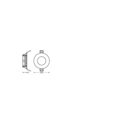 Ledvance LED Downlight Slim Recess Vit 4.5W 240lm 110D - 865 Dagsljus | 85mm - Utskärning 72mm