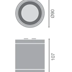 Ledvance LED Downlight Surface IP65 Aluminium Svart 15W 1575lm 36D - 830 Varm Vit | IP65