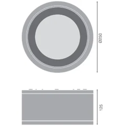 Ledvance LED Downlight Surface IP65 Aluminium Vit 45W 4725lm 36D - 830 Varm Vit | IP65