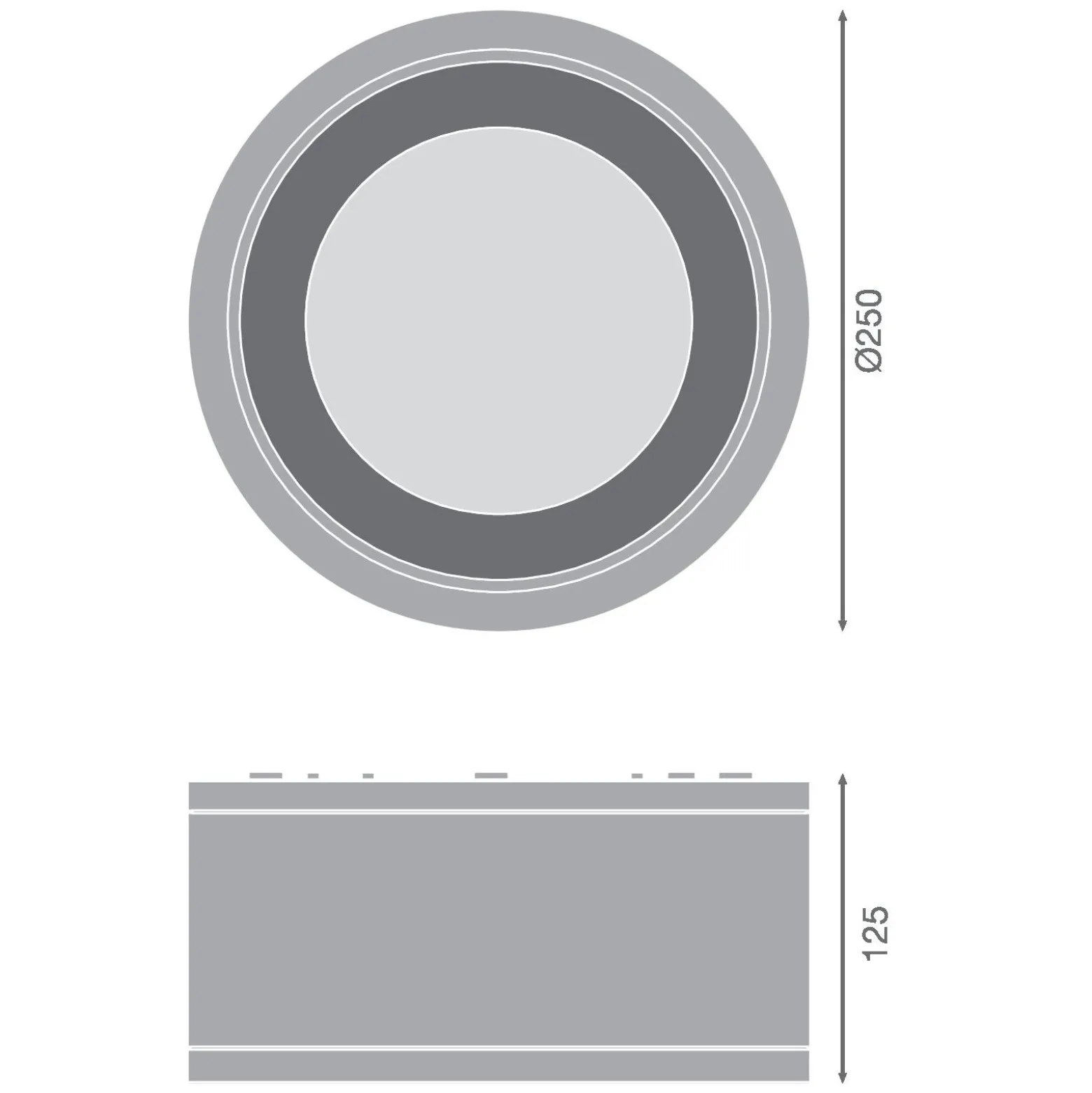 Ledvance LED Downlight Surface IP65 Aluminium Vit 45W 4725lm 36D - 830 Varm Vit | IP65