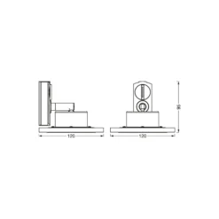 Ledvance LED 1-Fas Skenspot Cirkel Svart 6W 350lm - 830-865 Justerbar Vit