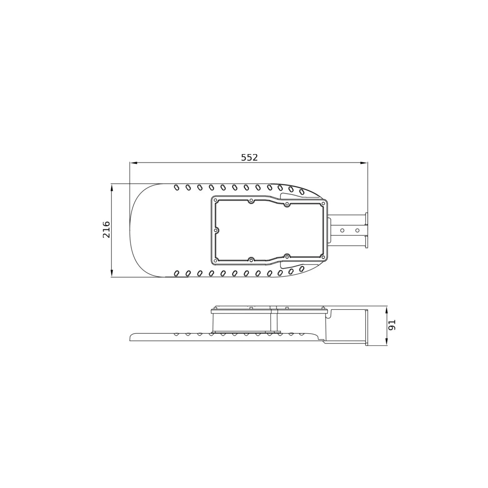Ledvance LED gatubelysning Eco Area 120W 15000lm - 830 Varm Vit | IP66