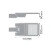 Ledvance LED gatubelysning Flex Liten RV25ST Grå 25W 3550lm 25x145D - 740 Kallvit | IP66 – Asymmetrisk