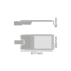 Ledvance LED Gatubelysning Flex Stor RW35ST Grå 158W 23200lm 35x135D - 730 Varm Vit | IP66 - Asymmetrisk