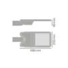 Ledvance LED gatubelysning Flex Medium RV25ST Grå 80W 11400lm 25x145D - 730 Varm Vit | IP66 – Asymmetrisk