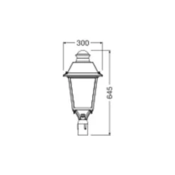 Ledvance LED Gatubelysning Urban Villa Compact 40W 4800lm 140D - 730 Varm Vit | IP66 - Symmetrisk