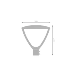 Ledvance LED Gatubelysning Urban Lykta Aluminium Grå 29W 3945lm 165X65D - 830-840 CCT | IP66 - Asymmetrisk