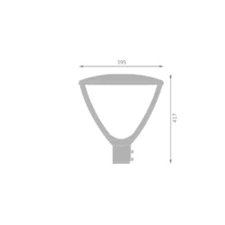 Ledvance LED Gatubelysning Urban Lykta Grå 15-29W 1830-3538lm 165x65D - 822-827 CCT |IP66 - Asymmetrisk - Justerbara Watt