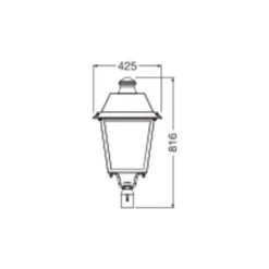 Ledvance LED Gatubelysning Urban 40W 4200lm 60x120D - 722 Extra Varm Vit | IP66 - Dali Dimbar - Asymmetrisk