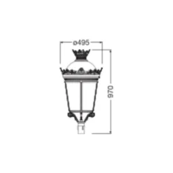 Ledvance LED Gatubelysning Urban Fernandino 40W 4800lm 140D - 730 Varm Vit | IP66 - Symmetrisk