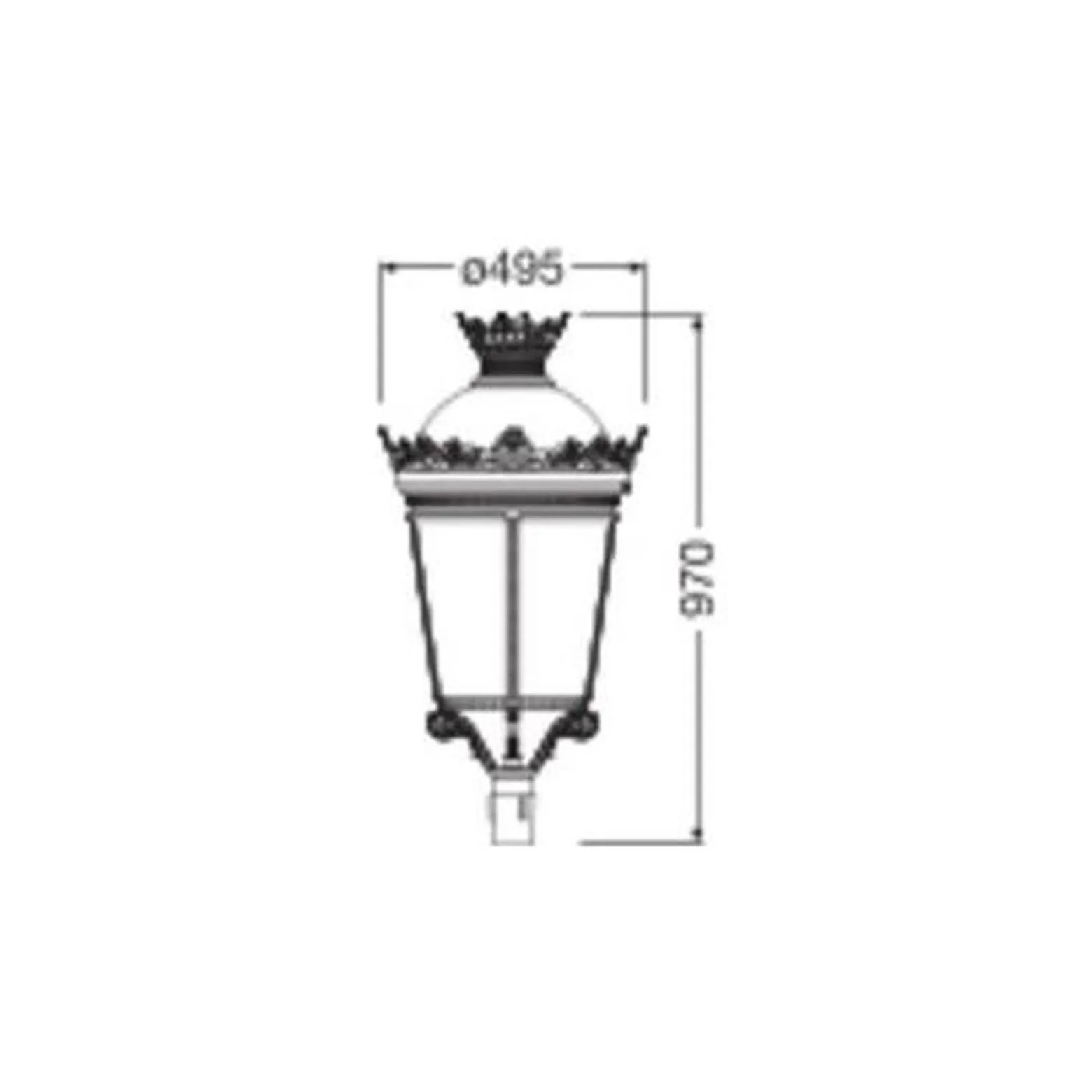 Ledvance LED Gatubelysning Urban Fernandino 40W 4200lm 140D - 722 Extra Varm Vit | IP66 - Symmetrisk