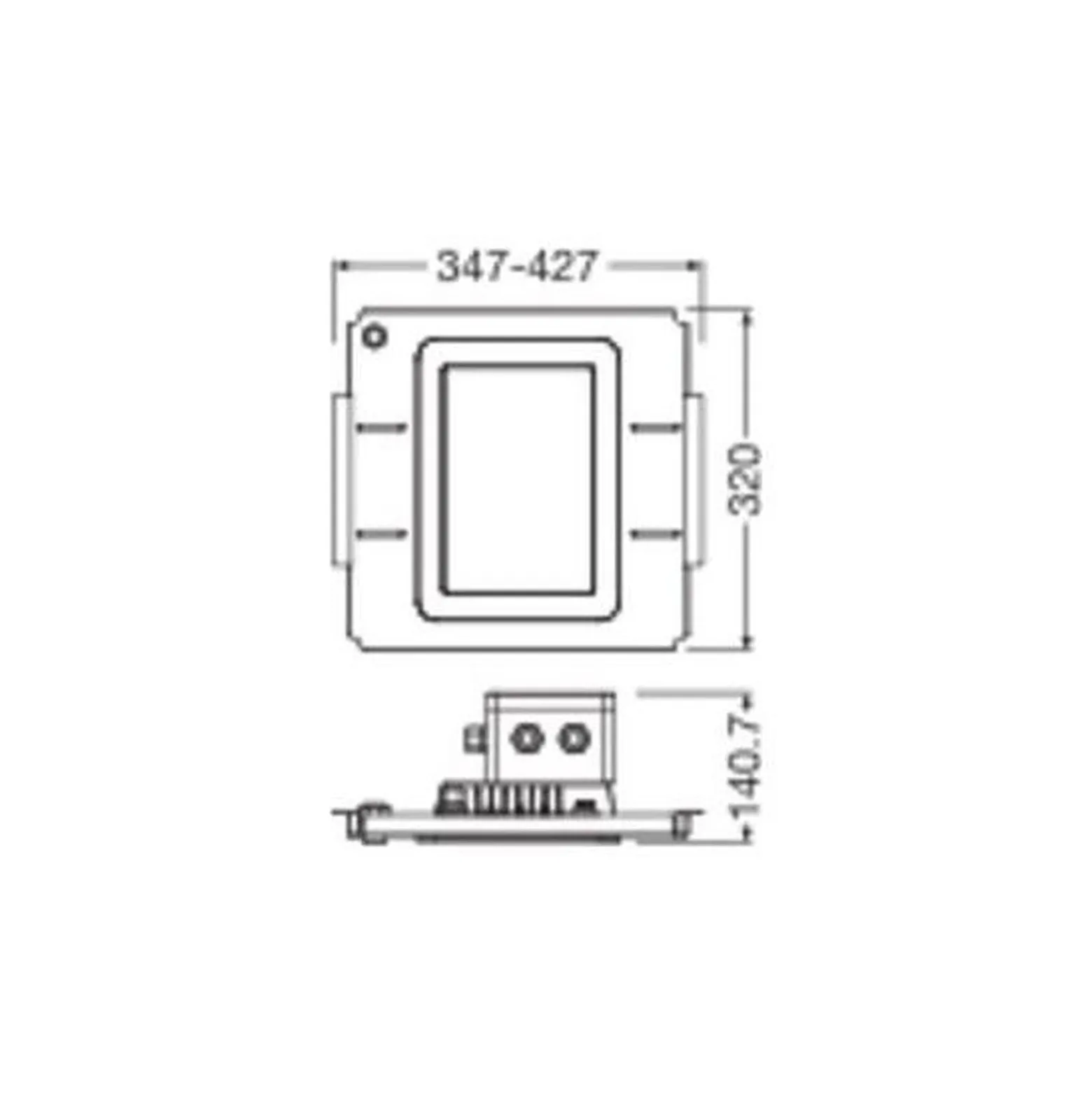 Ledvance LED Gatubelysning Urban Villa Retrofit 60W 7200lm 140D - 722 Extra Varm Vit | IP66 - Dali Dimbar - Symmetrisk