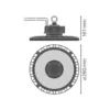 Ledvance LED Highbay Gen 5 Aluminium Svart 75W 13350lm 110D - 865 Dagsljus | IP66 - 1-10V Dimbar
