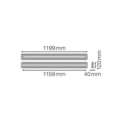 Ledvance LED Linjär Pendellampa IndiviLED 42W 4650lm - 830 Varm Vit | 120x12cm - Direkt/Indirekt
