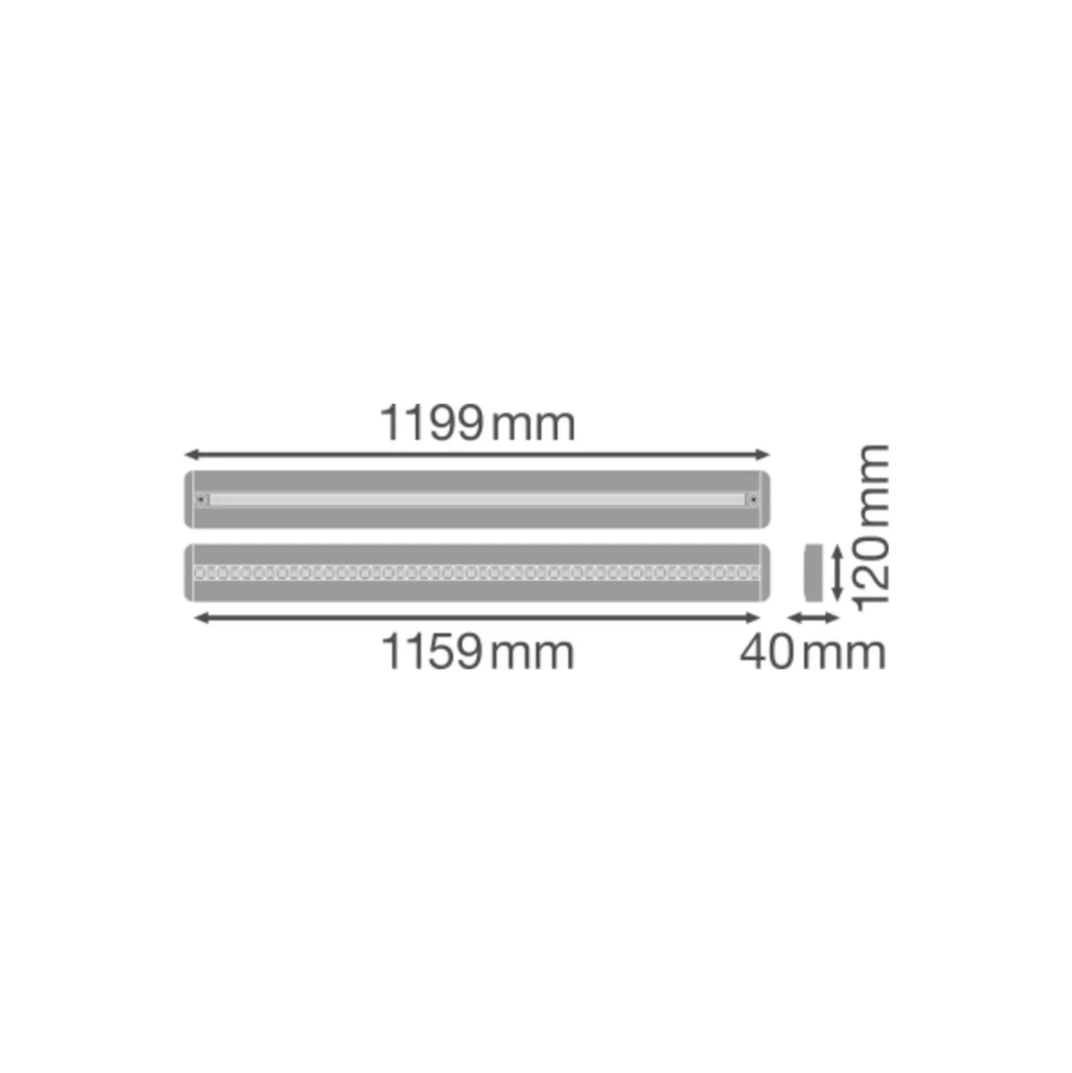 Ledvance LED Linjär Pendellampa IndiviLED 42W 4650lm - 830 Varm Vit | 120x12cm - Direkt/Indirekt