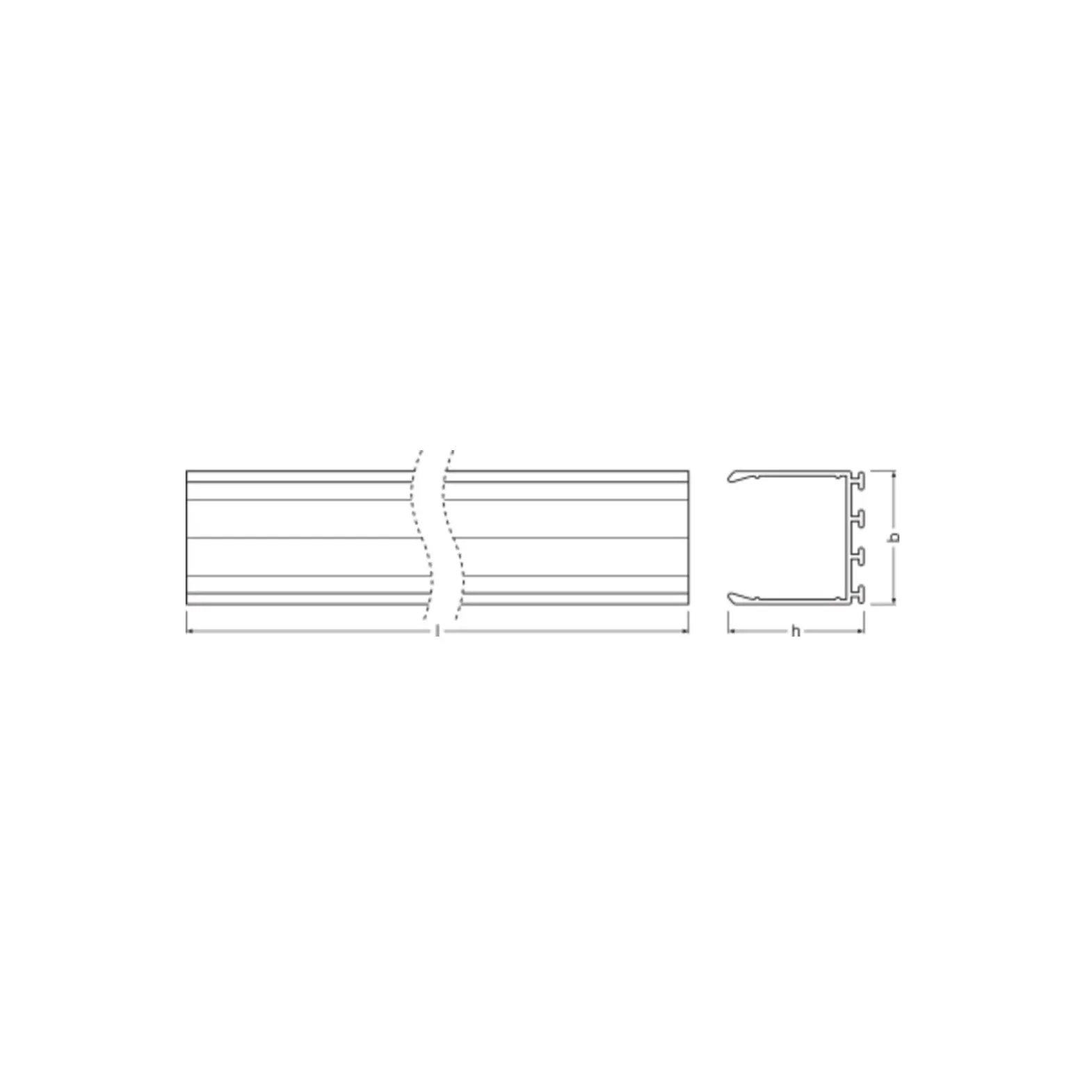 Ledvance LED-ljusslingor Profil Wide U-formad 26x26mm 100CM