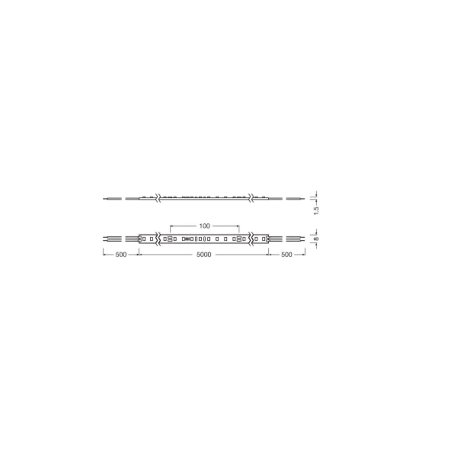 Ledvance LED-ljusslingor Value 1500 60W 6180lm 24v - 865 Dagsljus | 5M/8mm