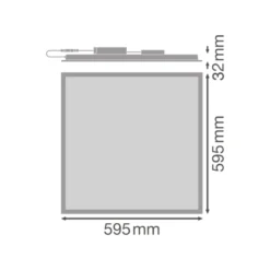 Ledvance LED Panel Comfort Aluminium Vit 33W 4320lm - 840 Kallvit | 60x60cm - UGR < 19