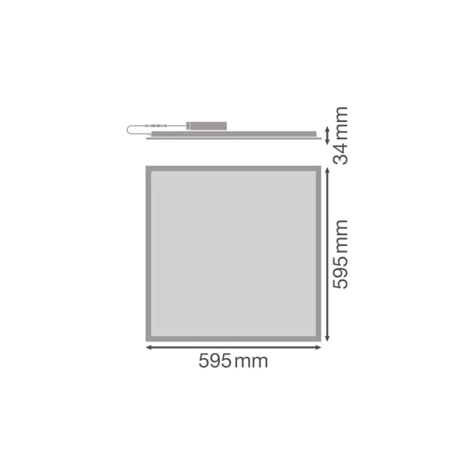 Ledvance LED Panel Compact 26W 3640lm - 830 Varm Vit | 60x60cm - UGR <23 - Dali Dimbar