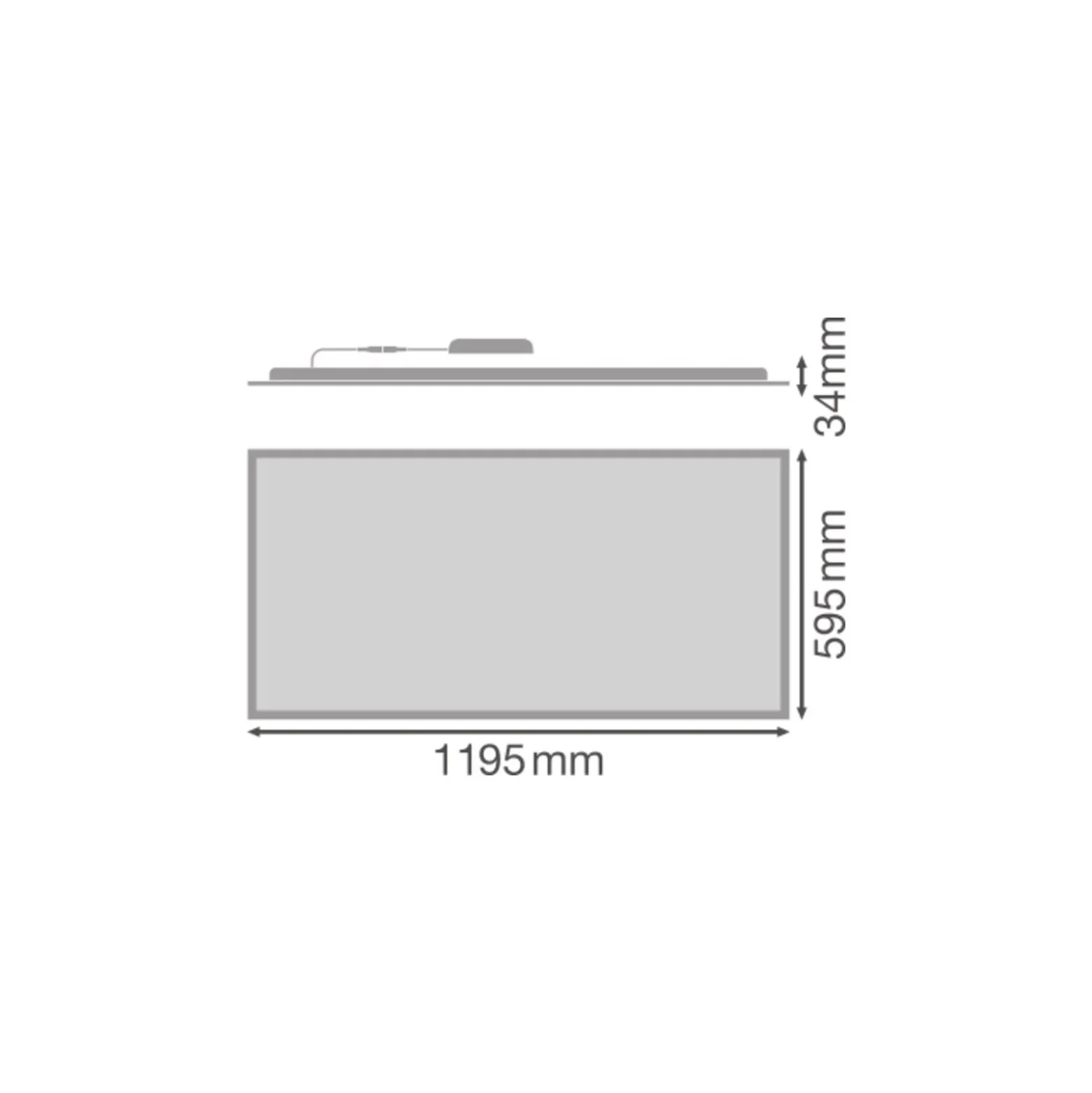 Ledvance LED Panel Compact 42W 5880lm - 830-840 CCT | 120x60cm - UGR <19 - Dali Dimbar