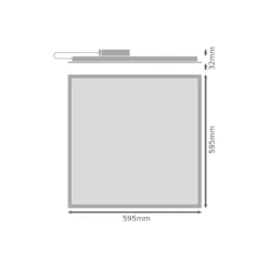 Ledvance LED Panel Eco 36W 3600lm - 865 Dagsljus | 60X60cm - UGR <19