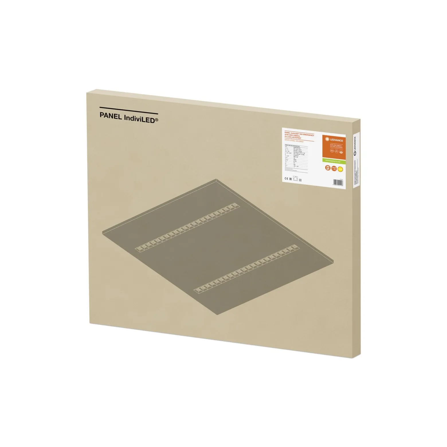 Ledvance LED Panel IndiviLED 33W 3800lm - 830 Varm Vit | 60x60cm - 3 timmar nödbelysning
