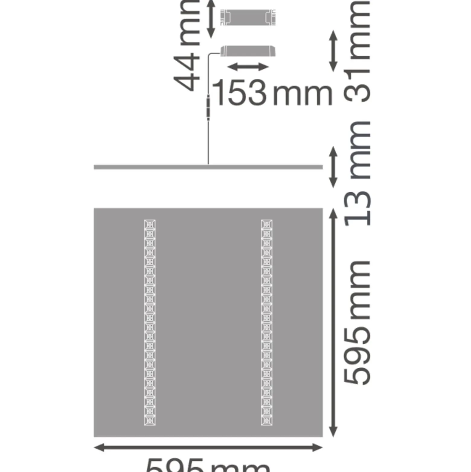 Ledvance LED Panel IndiviLED 33W 4000lm - 840 Kallvit | 60x60cm - UGR <16 - Zigbee Dimbar
