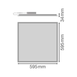 Ledvance LED Panel Kompakt Aluminium Vit 33W 3630lm - 840 Kallvit | 60x60cm - UGR < 19