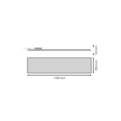 Ledvance LED Panel Kompakt Aluminium Vit 33W 3630lm - 840 Kallvit | 120x30cm - UGR < 19