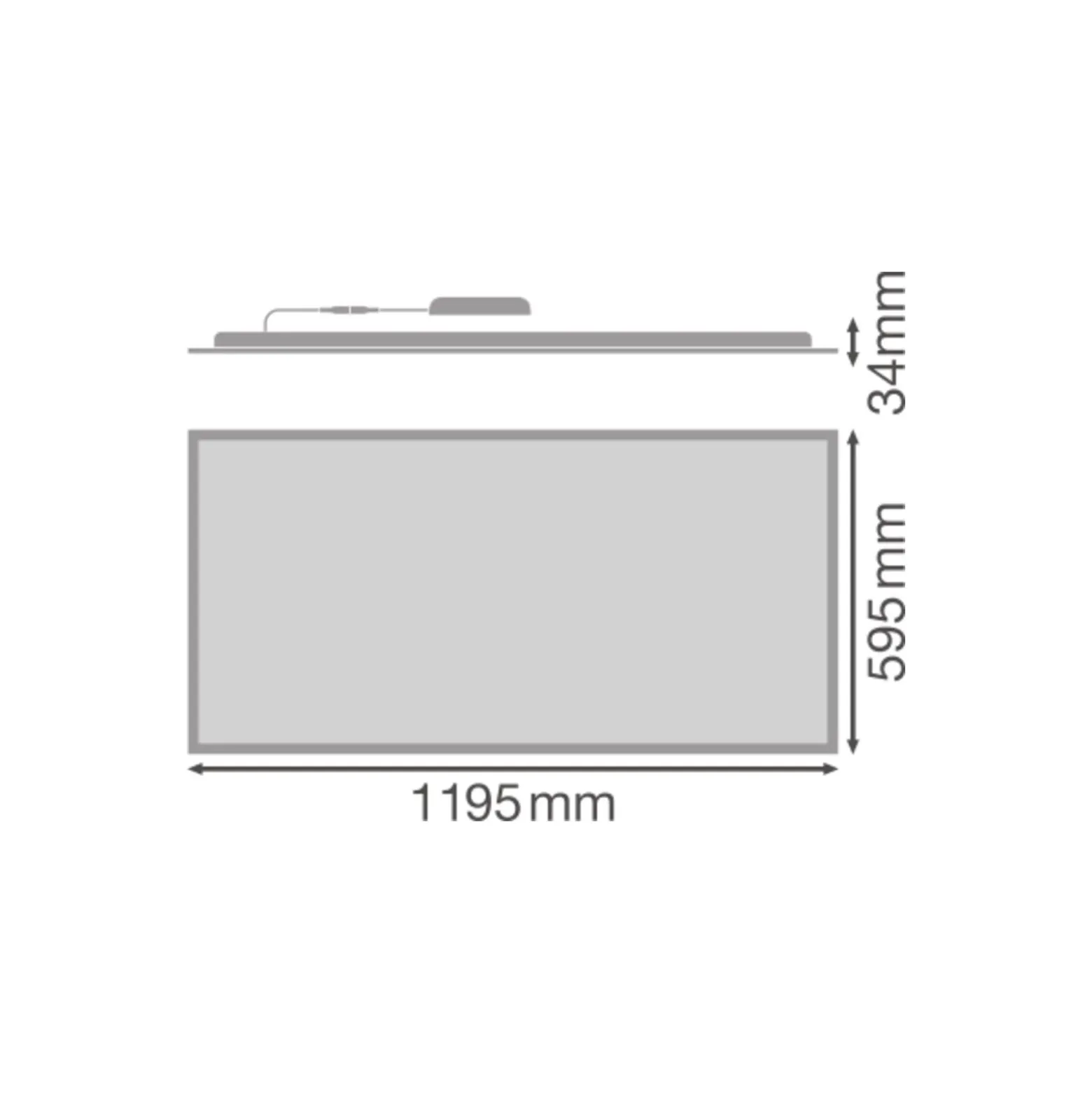 Ledvance LED Panel Kompakt Aluminium Vit 53W 5830lm - 840 Kallvit | 120x60cm - UGR < 19