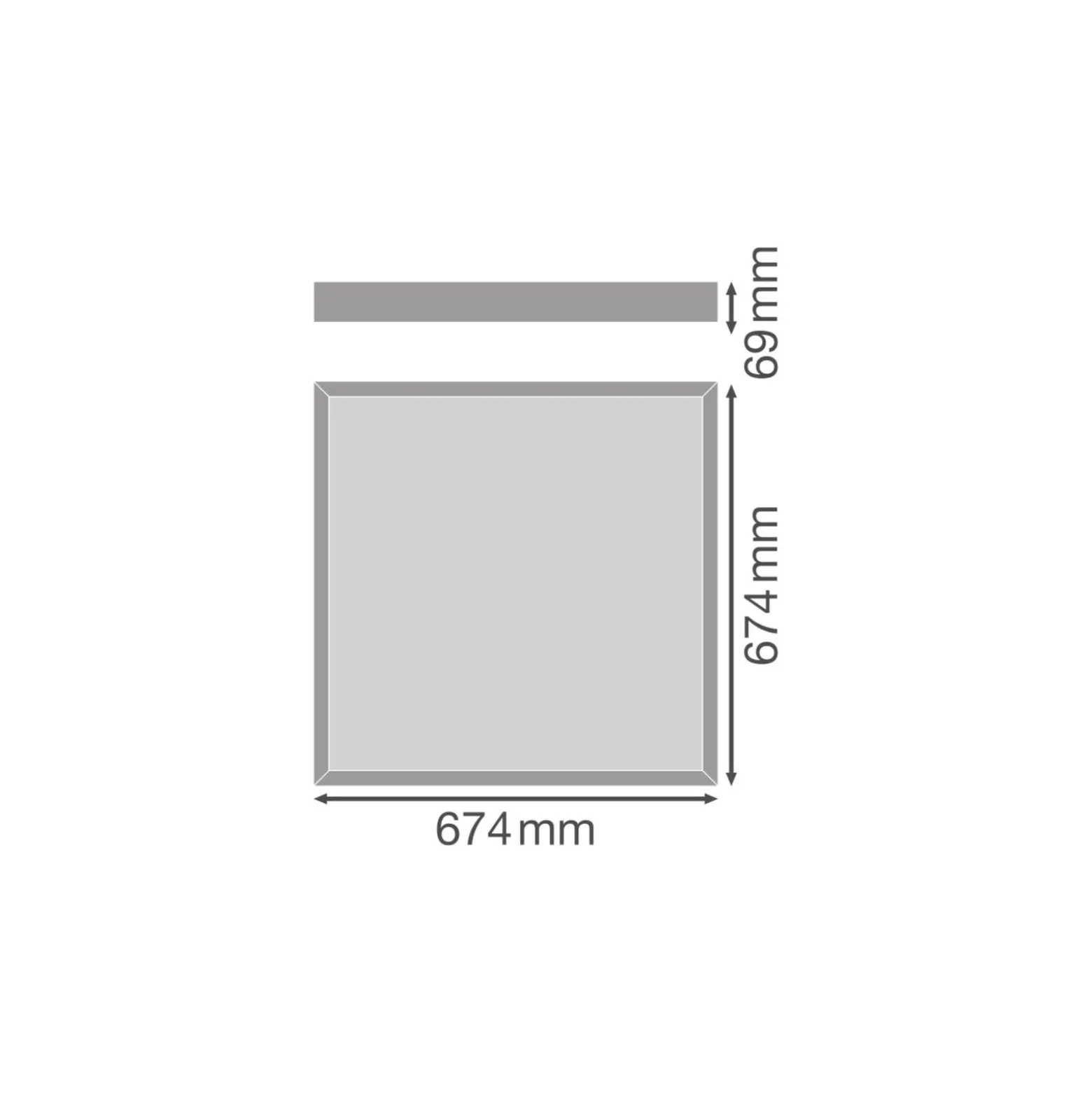 Ledvance LED Panel Surface 32W 4160lm - 930-940 CCT | 60x60cm - UGR <23 - Bästa Färgåtergivning - Dali Dimbar