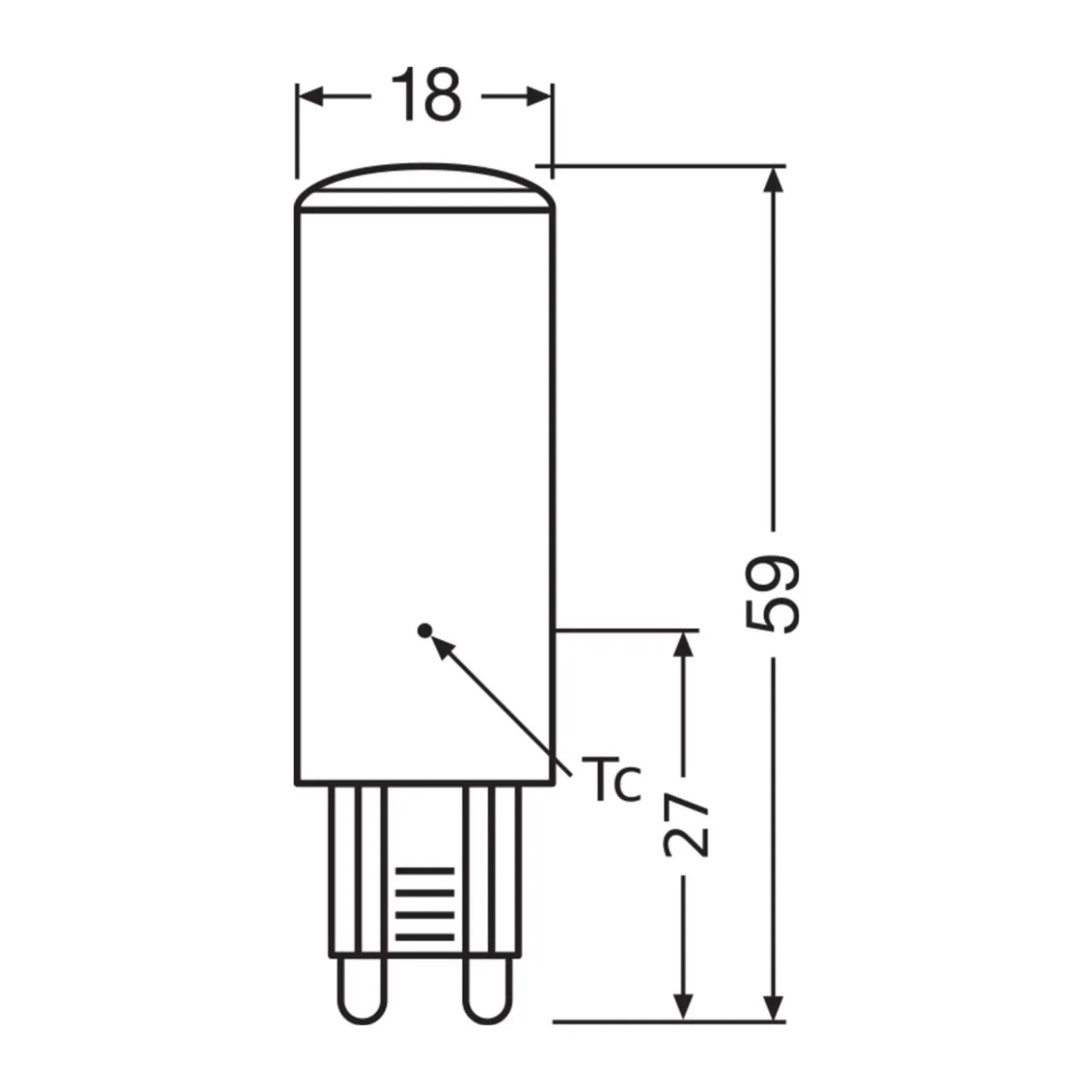 Ledvance LED Pin G9 Klar 4.9W 806lm - 840 Kallvit | Ersättare 60W