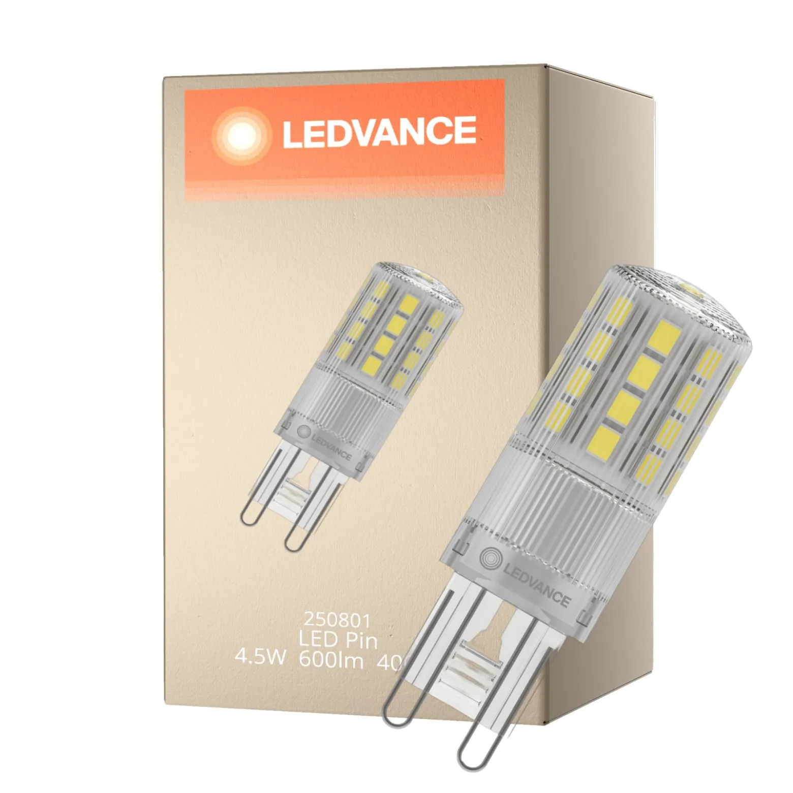 Ledvance LED Pin G9 Klar 4.5W 600lm - 840 Kallvit | Ersättare 48W