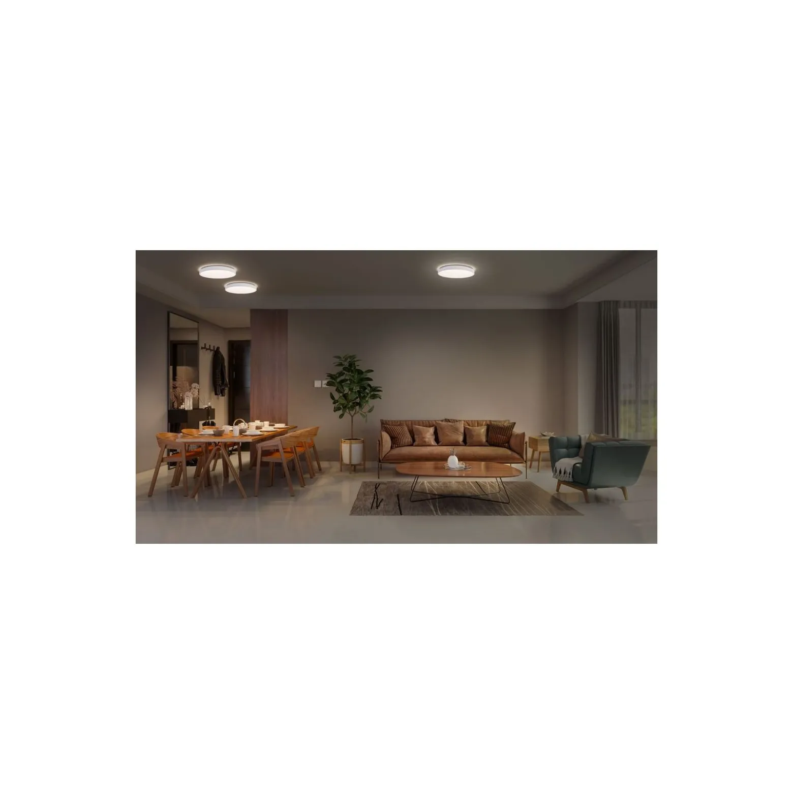 Ledvance LED Plafond Orbis London Vit 24W 1500lm - 830 Varm Vit | 400mm - IP20