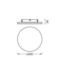 Ledvance LED Plafond Planon Trimlös Vit Runda 300mm 20W 1750lm - 830 Varm Vit | IP20
