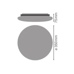 Ledvance LED Plafond Surface Cirkulär 18W 1440lm - 830-850 CCT | 350mm - IP44 - Med Rörelse- Och Ljussensor