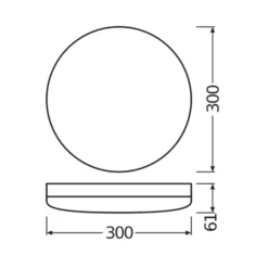 Ledvance LED Plafond 300 Vit 24W 1920lm - 840 Kallvit | 300mm - IP65