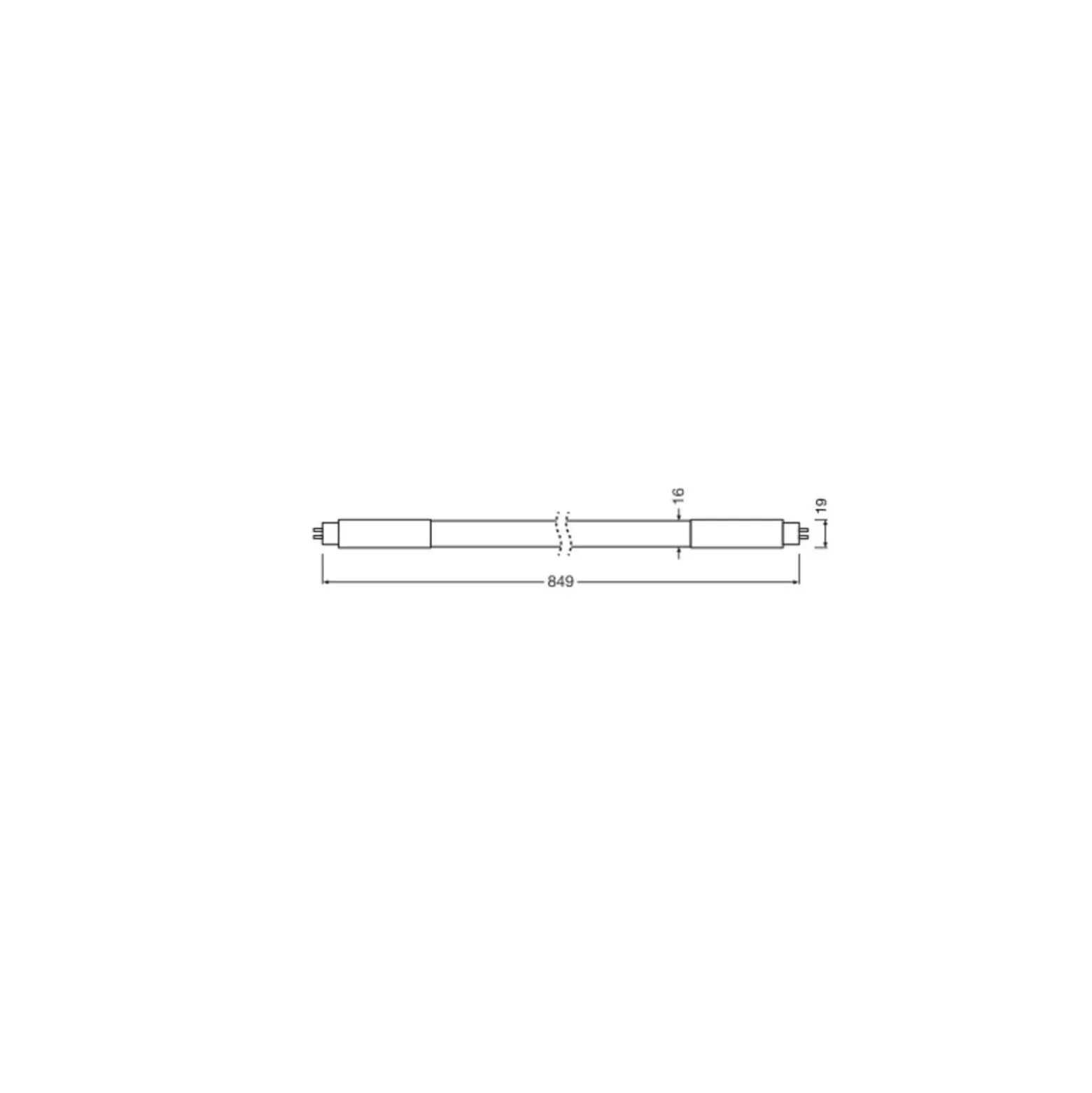 Ledvance LED Rör T5 AC Mains P Mains (AC) High Efficiency 11W 1700lm - 840 Kallvit | 85cm - Ersättare 21W