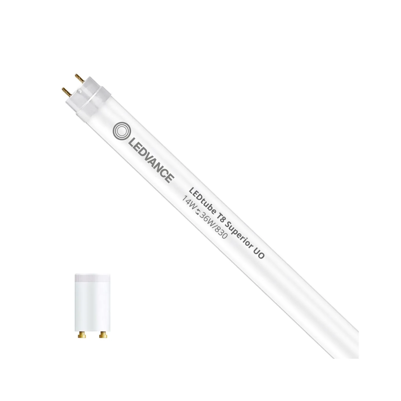 Ledvance LED Rör T8 Superior (EM/Mains) Ultra Output 14W 2340lm - 830 Varm Vit | 120cm - Ersättare 36W