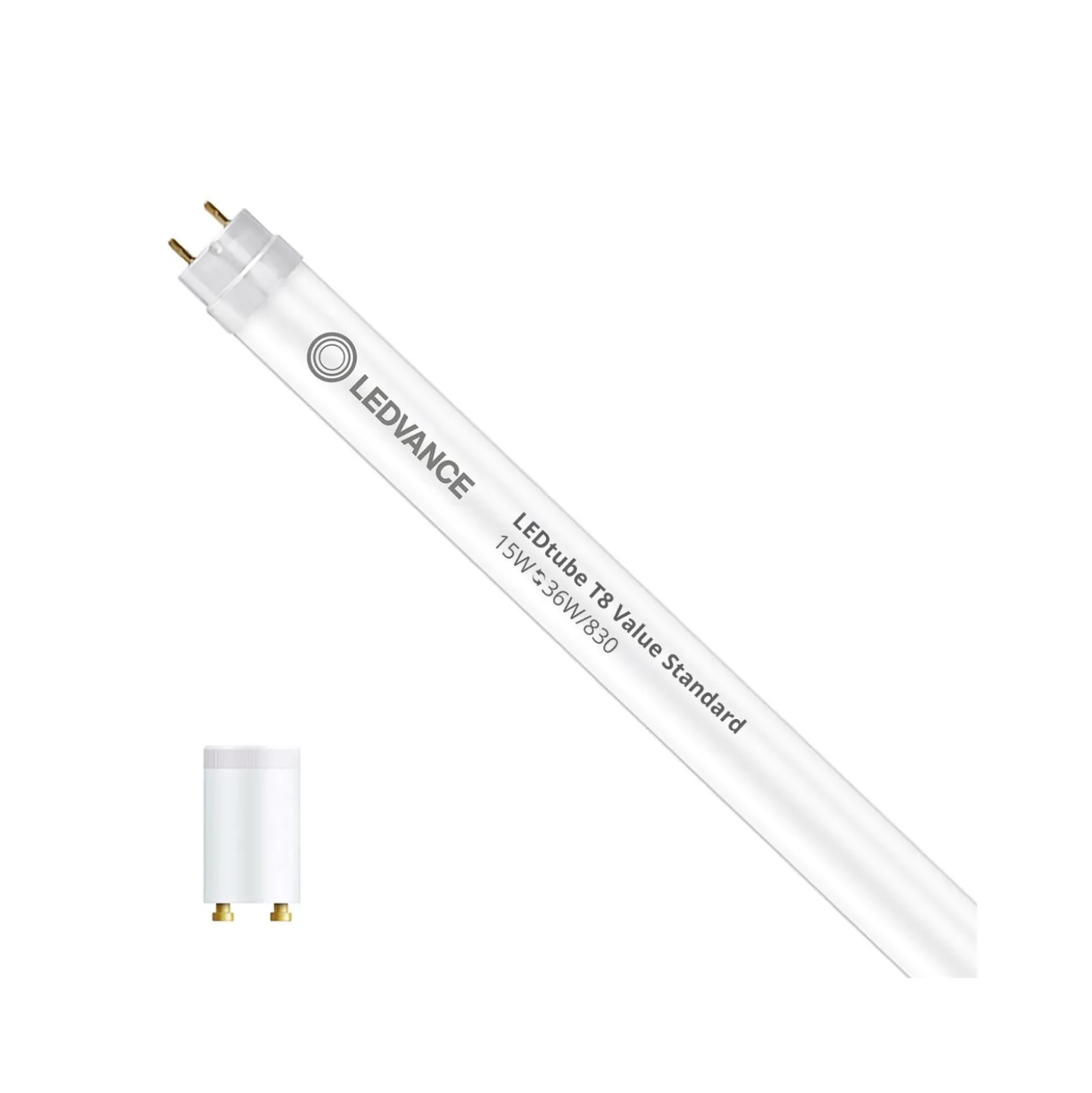 Ledvance LED Rör T8 Value (EM/Mains) Standard Output 15W 1620lm - 830 Varm Vit | 120cm - Ersättare 36W